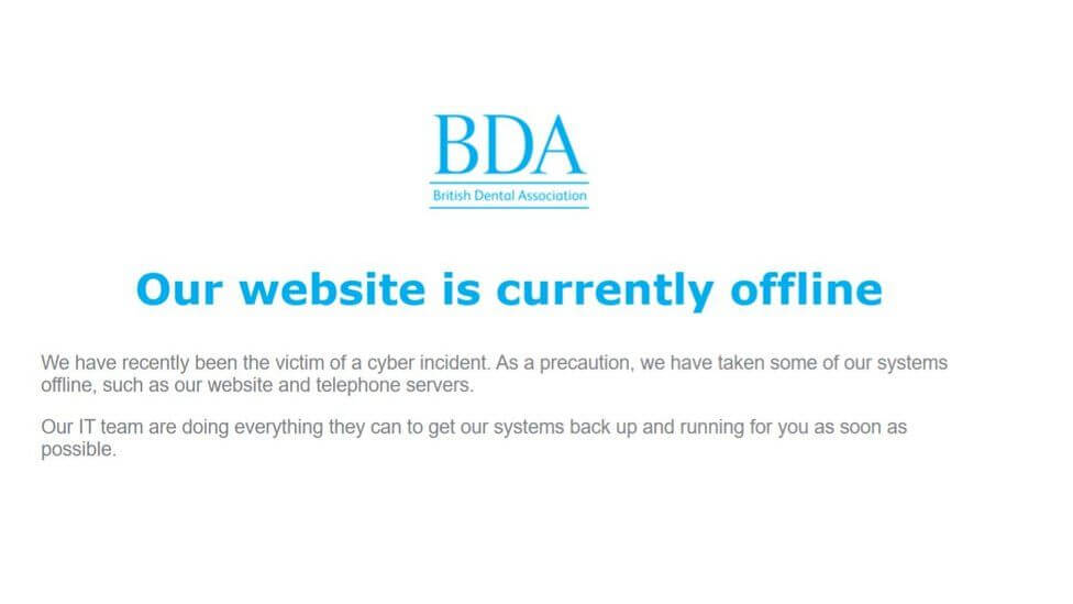 The British Dental Association data breach dentists’ personal information and bank details at