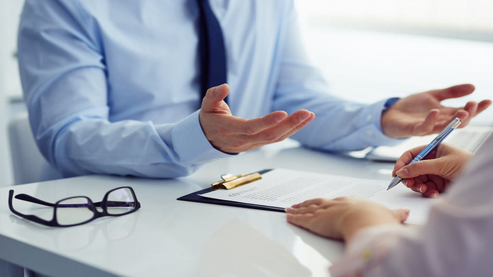 Member of public speaking to HNK solicitor after an accident