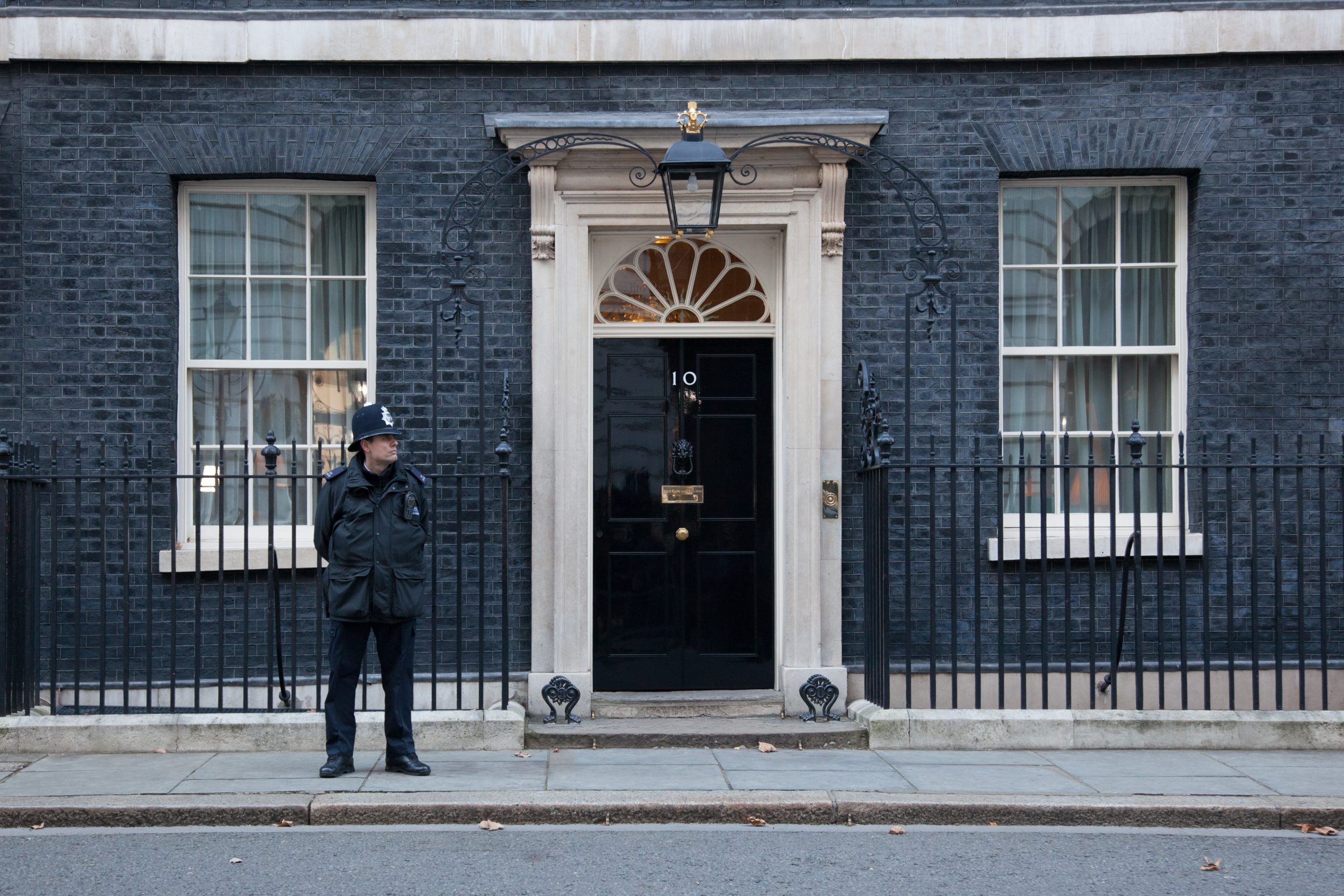 10 Downing Street in London, home of the British governments prime minister.
